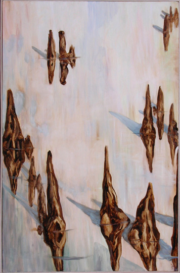 Cypress Knees Blue.................................[44 x 37 (O/C)]